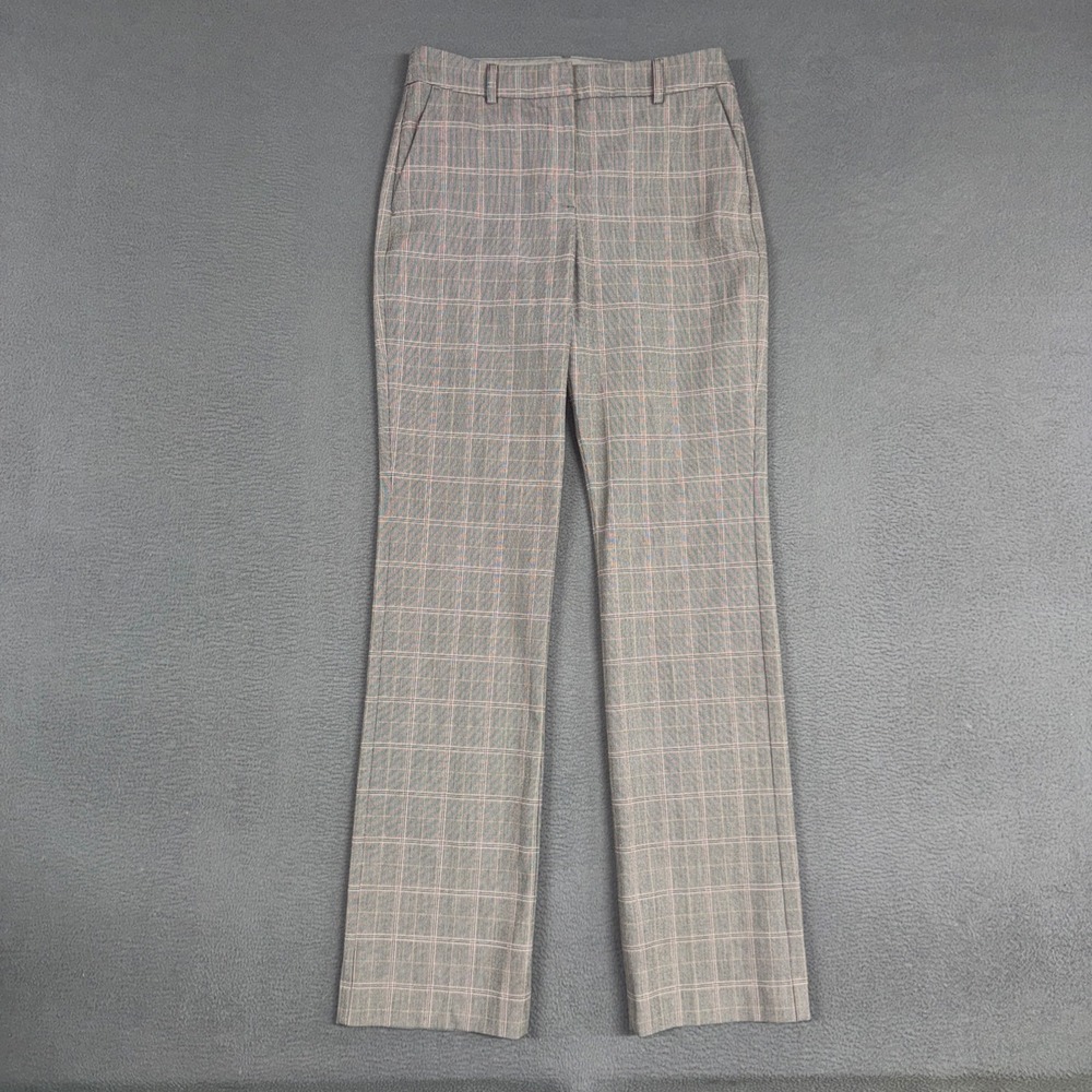 Express Pants Womens 2 Grey Plaid Editor Bootcut Mid Rise Dress Trousers